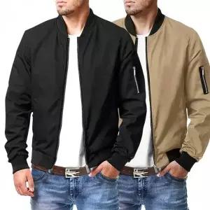 [셀러에이드]남성용 봄 바람막이 항공 점퍼 스타일 야구 점퍼 재킷