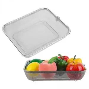 스테인리스 스틸 메쉬 바구니 채반 야채 세척용 스텐304 타공망 그릇