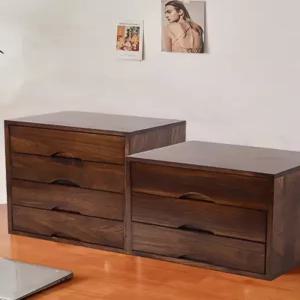 원목 데스크 서랍 월넛 미니서랍장 간편조립 수납함