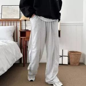 트레이닝 와이드 팬츠 홈웨어 봄가을 실내복 스티치 츄리닝