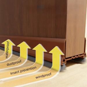 97cm 브러시 PVC 방진 방음 스냅인 설치 갭 문 드래프트 스토퍼 웨더스트립 하단 씰 스트립