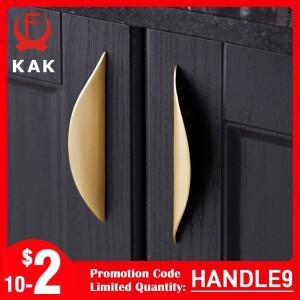 KAK 구리 골드 캐비닛 핸들 서랍 손잡이 블랙 주방 찬장 문  하프 가구 문 하드웨어