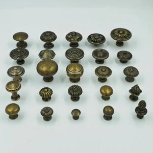 1x 골동품 청동 주방 캐비닛 서랍 손잡이 드레서 찬장 옷장 가구  나무 상자 보석