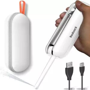 여행용 전기 휴대용 비데 충전식 USB-C 고압 분무기 캠핑용 6.8온스 스마트 접이식 물 저장고 2000mAh