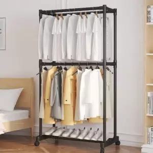 이동식 2단 옷걸이 행거 싱글 더블 옷장 원룸 드레스룸 사무실