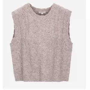 써스데이아일랜드 뒤 트임 케이블 니트 베스트 T258MVT241W 883683