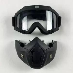 방풍고글 방풍 바이크고글 아웃도어 분리형 마스크 투명 고글