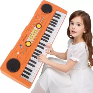 마이크가 있는 피아노 키보드 장난감 ？ 49 키 휴대용 전자 3대 4 5 6 7 여아 초보자 생일 크리스마스 선물