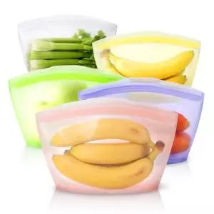 국산 식품용 플래티넘 실리콘 스탠드형 밀폐 지퍼백  파우치 대 1500mL 5색