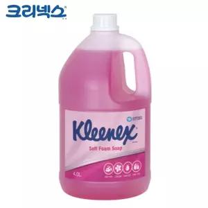 크리넥스 핸드워시 폼 솝 그린플로럴향 4L x 1개/거품/워시/말통/비누/리필/핸드/위시/용량/펌핑/크리