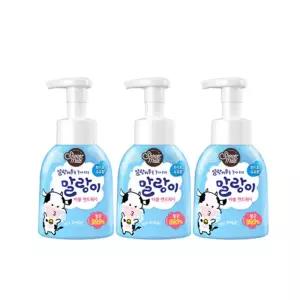 말랑이 버블 핸드워시 화이트우유향 300ml 용기 3개입/리필/핸드/위시/용량/펌핑/크리/너/항균/거품