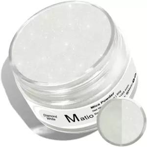 마티오 미카 파우더 비누 제조용 에폭시 수지 천연 색소용 다이아몬드 화이트 진주 광택 효과 목욕 폭탄