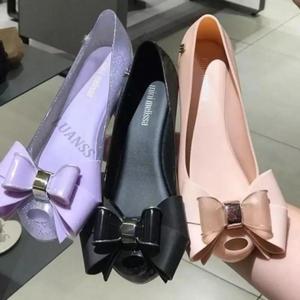 여성젤리슈즈 젤리 슈즈 샌들 비올때 여성 키높이 리본 12