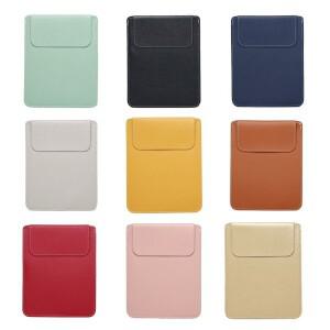 초박형 PU 가죽 북 커버 노트북 슬리브 케이스 충격 방지 가방 보호 파우치 HP 델 서피스용 13 14 인치