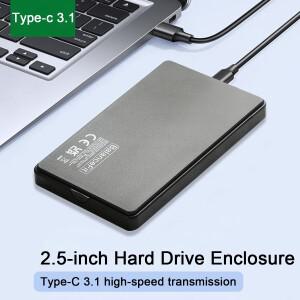 2.5인치 HDD SSD 케이스 5Gbps SATA to USB3.0/USB 3.1 인클로저 지원 모바일 외장 저장 PC 노트북용
