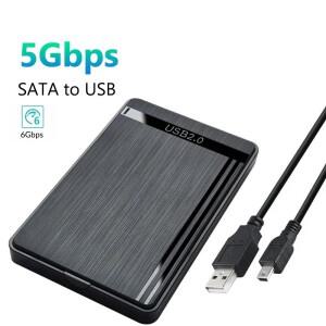 2.5인치 외장 하드 드라이브 케이스 USB 3.0/2.0/타입 C to SATA 디스크 타입 HDD 노트북 컴퓨터용