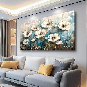 거실 벽 장식용 KELIY위안 캔버스 아트 페인팅 흰색 꽃 그림 장식 아트워크 다이닝 룸 침실 욕실 주방 방
