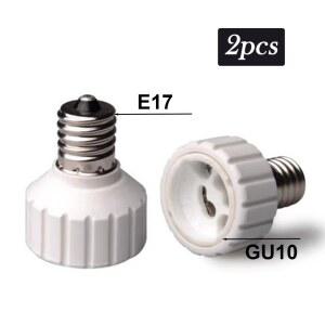 2pcs E17 ~ GU10 소켓 기본 변환기 홀더 LED 할로겐 CFL 전구 램프 어댑터