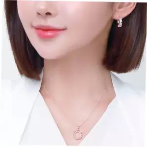 14K 클레오 큐빅 금 목걸이 금침 귀걸이 주얼리 세트