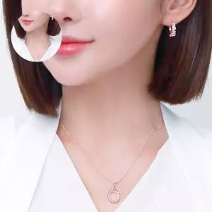 큐빅 클레오 14K 주얼리 귀걸이 세트 목걸이 금 금침