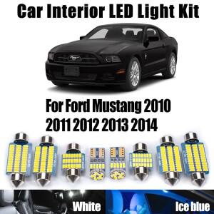 포드 머스탱 2010 차량용 천장 전구 액세서리 11개 Canbus LED 실내 햇빛 가리개 돔 트렁크 라이트 키트
