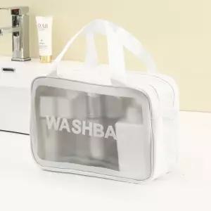 메쉬 수영 PVC 가방 파우치 화이트 대형/다용도/휴대용/미니/여행용/샴푸/펌핑/샘플/화장품/용기/오일/소분