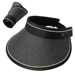 여성 접이식 라탄 돌돌이 여름 바캉스 챙모자 컬러썬캡 휴가캡