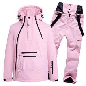 남녀공용 스키복세트 보드복 공용 아동 점프수트보드복 상하의세트 퍼플 스노우 플리스