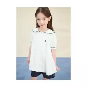 빈폴 키즈 BI5465G011 여아 클래식 마린 시어서커 상하 세트 화이트 906310