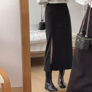 [코코블랑] 리보브 롱 슬릿 스커트(뒷밴딩)