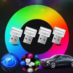 캐딜락 ATS 2.0 차량용 USB LED 무드등 7컬러 앰비언트 조명 4개
