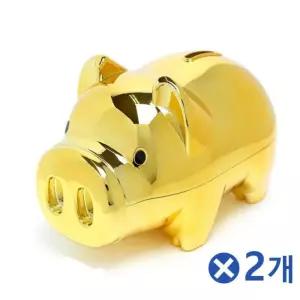 금고 반짝반짝 팬시 골드 돼지저금통 대x2개 어린이저금통
