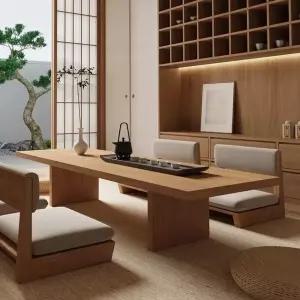 좌식 테이블 우드 거실 티테이블 낮은 좌탁 60x40x40cm 조립 찻상 원목 두께 색