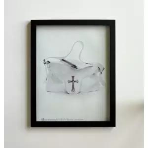 미국 크롬 하츠 흰색 손가방 사진 액자 포스터 9x11 376685353250