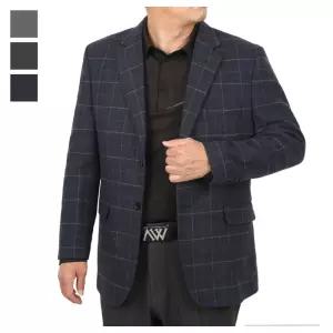 [리빌모아]남자 고급 클래식 체크 울 정장 콤비자켓 DA-COW-Q001-네이비