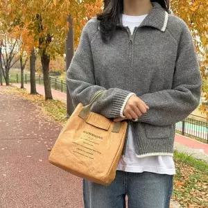 종이 보온 보냉 도시락 가방 도시락 피크닉 크라프트백 쇼핑백 선물 (WFGPXV0)