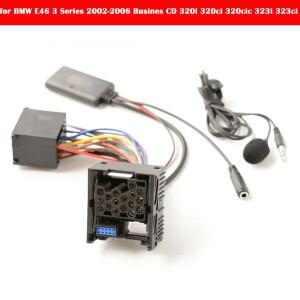 BMW 호환 E46 3 시리즈 2002-2006 Busines CD 320i 차량용 블루투스 5.0 음악 오디오 어댑터 마이크 케이블
