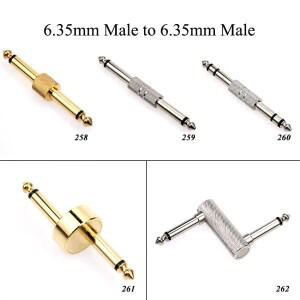 1조각 기타 효과 페달 변환 악기 커넥터 어댑터 금속 솔더 플러그 패치 오디오 6.35mm 잭