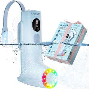 욕조용 롤리스 배스 제트, 버블 머신, 여성용 3레벨 조절 가능한 배스, 제트/버블 모드, 크리스마스 선물, 편안한 가정용 (블루)