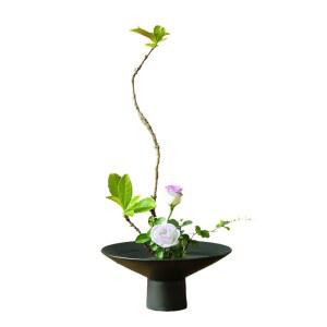 꽃꽂이 수반 대형 접시 동양 플레이트 침봉 70X37X3CM 원형 도자기 오하라