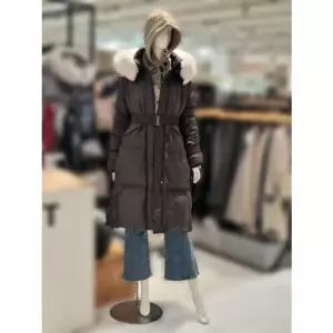 [갤러리아] ab.f.z 폭스퍼 슬림 덕다운 롱패딩 코트 ACZ4DD01K