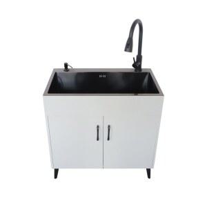 사무실 개수대 주방 조립싱크대 야외용 조립식 씽크대 무광 간이