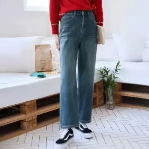 워싱 기모 데님팬츠  마담 미시 중년 여성 빅사이즈 40대 50대