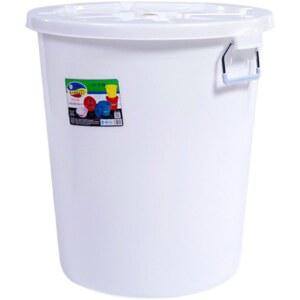 파란색 쓰레기통 원형 플라스틱 없음 120L 야외용 미니 흰색 대용량 실외 덮개 물저장