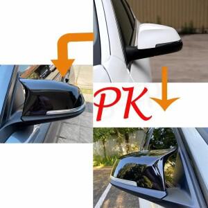 자동차 백미러 사이드 커버 캡 BMW 5 6 7 시리즈 F10 F11 F18 F07 F12 F13 F06 F01 F02 LCI용 2x 카본 외관