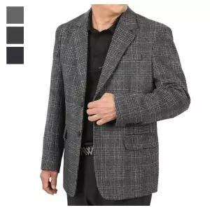 [리빌모아]남자 고급 클래식 체크 울 정장 콤비자켓 DA COW Q001 차콜_P414998145