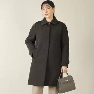 애비뉴투지 엄마옷 미니멀 깔끔한 스탠 카라 패딩 히든 스냅 봄 가을 초겨울 긴팔 하프 맥 코트 J12548