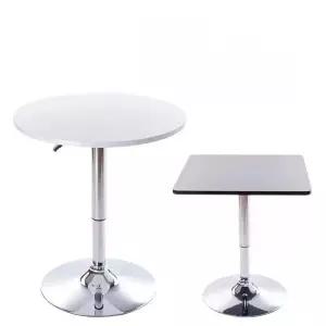 원형 탁자 높이조절 카페 화이트 접이식 직경60