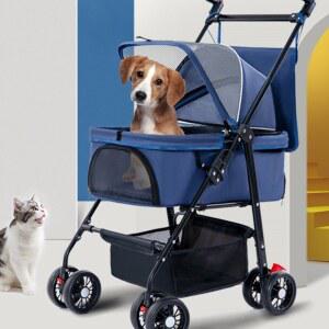 샤크팡 탈부착 중대형 애견유모차 개모차 노령견 반려견 유모차