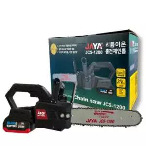 자야 21V 충전식 전기 체인톱 JCS-1200 12인치 휴대용 전동 목공톱 전동톱
